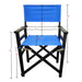Folding Chair Wooden Director Chair Canvas Folding Chair Folding Chair 2pcs/set populus + Canvas (Color : Blue) - DTYStore