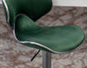 Masaccio Velvet Upholstered Adjustable Swivel Barstool, Set of 2, Green - DTYStore