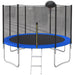12 FT TRAMPOLINE OUTSIDE SAFETY NET WITH BASKETBALL HOOP - DTYStore