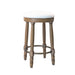 AGODY Bar Stools Set of 2, 26' Counter Height, 360° Swivel Wooden Barstool with Fabric Upholstered Seat, LIGHT OAK Finish, Stylish Accent for Kitchen, Dining, and Living Room - DTYStore