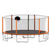 16FT Trampoline with Basketball Hoop pump and Ladder(Inner Safety Enclosure) with soccer goal orange - DTYStore