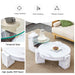 A modern, fashionable, and durable marble textured MDF coffee table with a side table. Match with multiple scenes. Suitable for living room and bedroom. - DTYStore