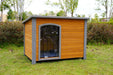 45' winter warm outdoor indoor dog house, made of solid wood, plastic curtain, insulation mat. Default -DTYStore