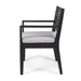 Outdoor Dining Chair Set of 2, Dark Grey With Light Grey Cushion - DTYStore