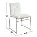 Set of 2 Leatherette Upholstered Side Chairs in White and Chrome - DTYStore