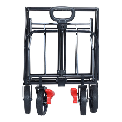 150L Collapsible Wagon Cart Foldable, Utility Garden Wagon with 360lbs Weight Capacity, Heavy Duty Portable Sport Wagon with Wheels for Outdoor, Grocery, Shopping - Image 20