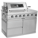 46-Inch 4-Burner 72000 BTU Deluxe Stainless Steel Gas Outdoor Kitchen Bar Barbecue Island Grill + Wine Cooler Compact Refrigerator + Rotisserie + Granite Countertops + Storage Cabinets & Drawers Default -DTYStore