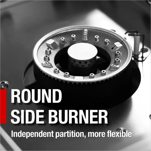 46-Inch 4-Burner 72000 BTU Deluxe Stainless Steel Gas Outdoor Kitchen Bar Barbecue Island Grill + Wine Cooler Compact Refrigerator + Rotisserie + Granite Countertops + Storage Cabinets & Drawers Default -DTYStore