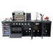 46-Inch 4-Burner 72000 BTU Deluxe Stainless Steel Gas Outdoor Kitchen Bar Barbecue Island Grill + Wine Cooler Compact Refrigerator + Rotisserie kit + Granite Countertops + Stainless steel Sink Default -DTYStore