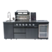 46-Inch 4-Burner 72000 BTU Deluxe Stainless Steel Gas Outdoor Kitchen Bar Barbecue Island Grill + Wine Cooler Compact Refrigerator + Rotisserie kit + Granite Countertops + Stainless steel Sink Default -DTYStore