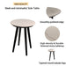 3-Piece Outdoor Porch Aluminum Patio Furniture with Modern Conversation/Chat Set, Sunbrella Cast Silver Cushions, and Round Side Table with White Carrara Marble-Look Sintered Stone Top - Ember Black - DTYStore