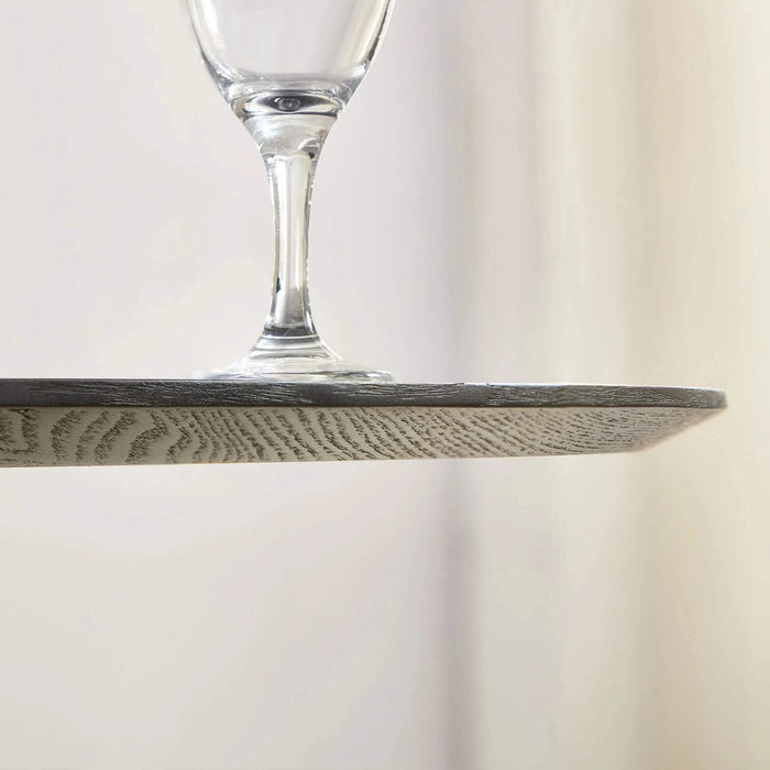 46.45 inch MDF Dining Table for Dining Room Round Dinner Tables Mid-Century Modern Table BLACK Default -DTYStore