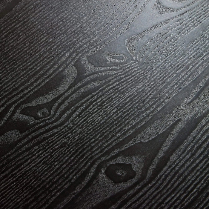 46.45 inch MDF Dining Table for Dining Room Round Dinner Tables Mid-Century Modern Table BLACK Default -DTYStore