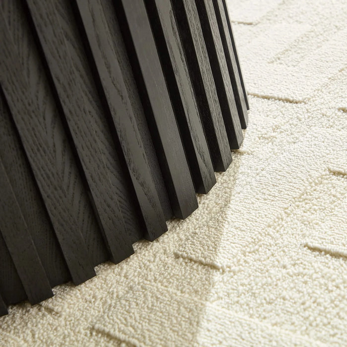 46.45 inch MDF Dining Table for Dining Room Round Dinner Tables Mid-Century Modern Table BLACK Default -DTYStore