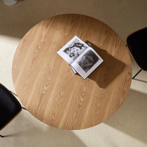 46.45 inch MDF Dining Table for Dining Room Round Dinner Tables Mid-Century Modern Table OAK Default -DTYStore