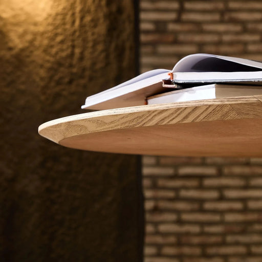 46.45 inch MDF Dining Table for Dining Room Round Dinner Tables Mid-Century Modern Table OAK Default -DTYStore