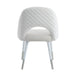 Zemirah White Velvet & White Gloss Finish Side Chair (Set of 2) - DTYStore