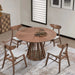 47.24 Inch Saving Place Table,Wooden Dining Table for 4 Persons,Modern Design Round Kitchen Table with Sturdy Pedestal for Living Room,Apartment,Restaurant,Walnut Default -DTYStore