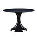 47.24'' Round Modern Style MDF Wood Dining Table in Black Suitable for Kitchen, Living Room, Cafe, Milk Tea Shop Default -DTYStore