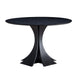 47.24'' Round Modern Style MDF Wood Dining Table in Black Suitable for Kitchen, Living Room, Cafe, Milk Tea Shop Default -DTYStore