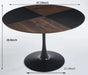 47.2INCH TULIP ROUND DINING TABLE,OFFICE TABLE,COFFEE TABLE,120X120X74CM Default -DTYStore