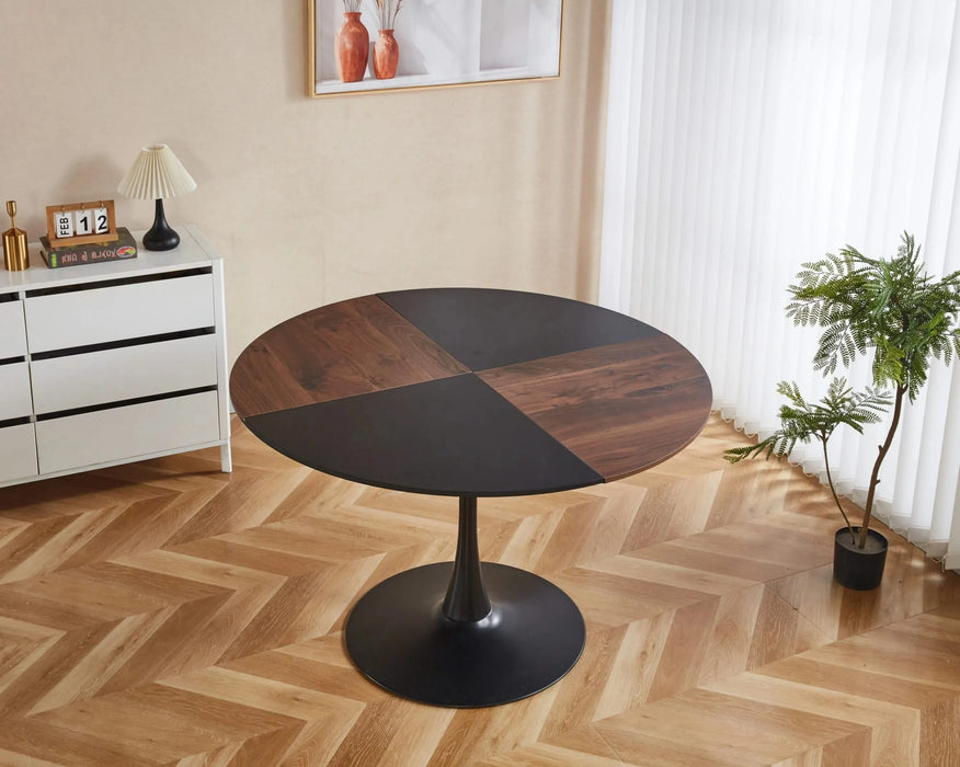 47.2INCH TULIP ROUND DINING TABLE,OFFICE TABLE,COFFEE TABLE,120X120X74CM Default -DTYStore