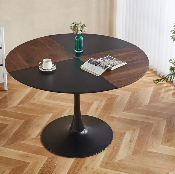 47.2INCH TULIP ROUND DINING TABLE,OFFICE TABLE,COFFEE TABLE,120X120X74CM Default -DTYStore