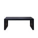 47.2' Solid Black Carved Wood Coffee Table – Handcrafted Look with Ornate Side Panels Default -DTYStore