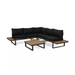Sterling V sahpe Outdoor Aluminum V-Shaped 5 Seater Sofa Set with Cushions - DTYStore