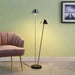 47.5' In Led Double G-9 Matte Powder Black/Silver Redman Brushed Nickel Floor Lamp Default -DTYStore
