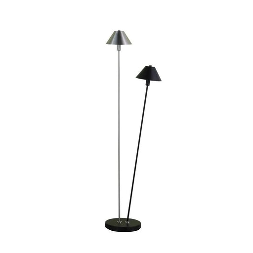 47.5' In Led Double G-9 Matte Powder Black/Silver Redman Brushed Nickel Floor Lamp Default -DTYStore