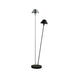 47.5' In Led Double G-9 Matte Powder Black/Silver Redman Brushed Nickel Floor Lamp Default -DTYStore
