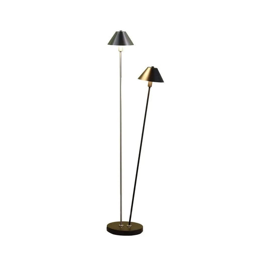 47.5' In Led Double G-9 Matte Powder Black/Silver Redman Brushed Nickel Floor Lamp Default -DTYStore