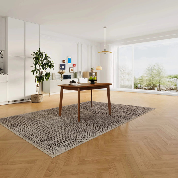 47 Inch Mid Century Modern Dining Table, Solid Wood Kitchen & Dining Room Table for 4, Minimalist Table for Dining Room, Rectangular Dinette Table, Easy Assembly Default -DTYStore