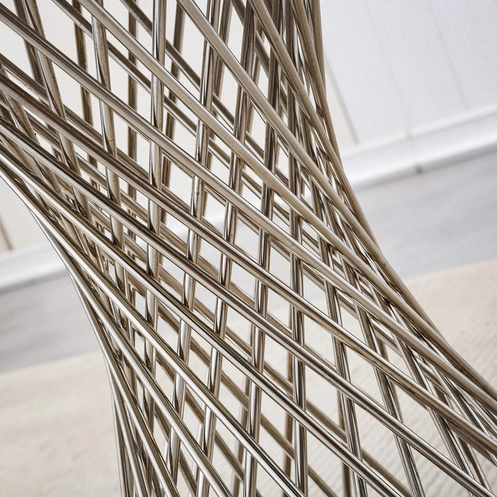 47' Round Marble Dining Table, Modern Kitchen Table with High Gloss Faux Marble Tabletop and Stainless Steel Base for Dining Room, Kitchen (Sliver,White)(Only a table) Default -DTYStore