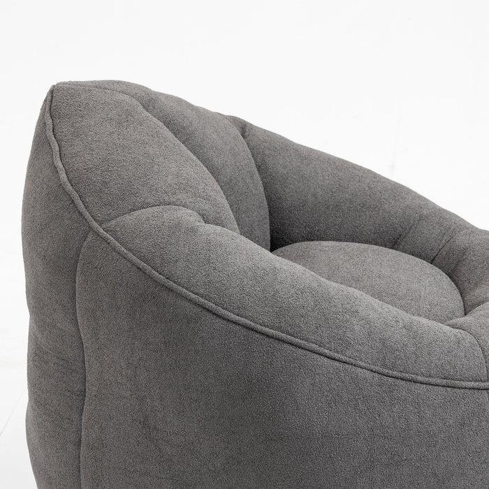 Bedding Bean Bag Sofa Chair High Pressure Foam Bean Bag Chair Adult Material with Padded Foam Padding Compressed Bean Bag With Footrest - DTYStore