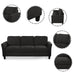 3-Seat Sofa Living Room Linen Fabric Sofa - DTYStore