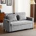 56.9" Loveseat Sofa Pull-out Sofa Bed Sleeper Sofa with a Reversible Backrest Cushion, Side Pockets, Two USB Ports and a Phone Holder for Living Room, Grey - DTYStore