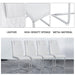 Modern Dining Chairs with Faux Leather Padded Seat Dining Living Room Chairs Upholstered Chair with Metal Legs Design for Kitchen, Living, Bedroom, Dining Room Side Chairs Set of 6 (White+PU )C-001 - DTYStore