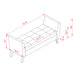 51.5" Bed Bench with Storage Orange Velvet - DTYStore