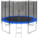 12 FT TRAMPOLINE OUTSIDE SAFETY NET WITH BASKETBALL HOOP - DTYStore