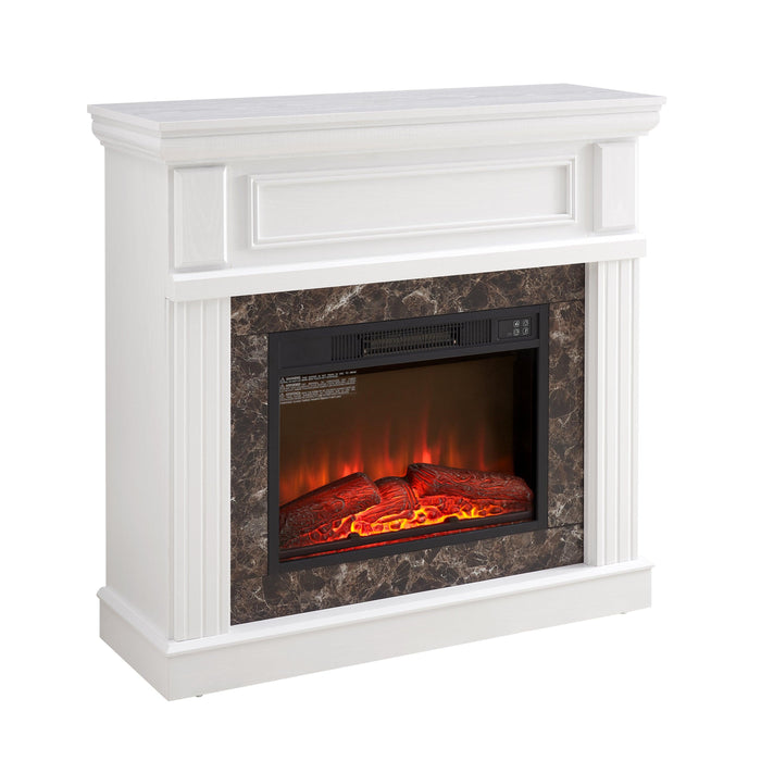 Only Mantel (NOT INCLUDED 23" FIREPLACE) -White,41.34"W*14"D*40"H - DTYStore