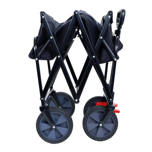 150L Collapsible Wagon Cart Foldable, Utility Garden Wagon with 360lbs Weight Capacity, Heavy Duty Portable Sport Wagon with Wheels for Outdoor, Grocery, Shopping - Image 12