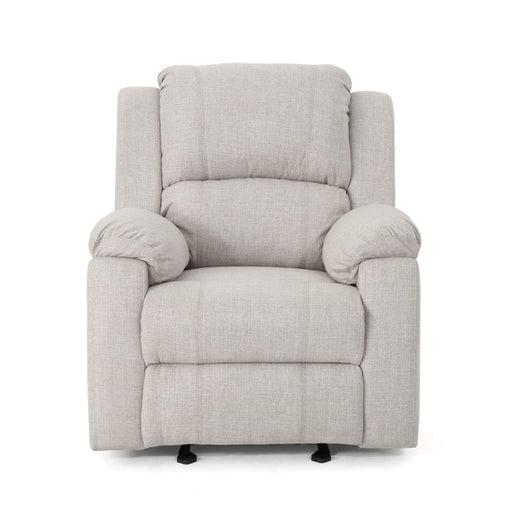Paragon Manual Recliner Chair with Durable Linen Fabric Upholstery, Beige