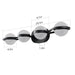 Modern Minimalist Bathroom Vanity Light, LED 4 Bulb Frosted Acrylic Shades, Wall Mounted Decorative Lighting Fixture, Suitable for Bathroom Vanity Mirror (Black)