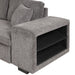 104.5" Modern L-Shape 3 Seat Reversible Sectional Couch, Pull Out Sleeper Sofa with Storage Chaise and 2 Stools for Living Room Furniture Set,Knox Charcoal - DTYStore