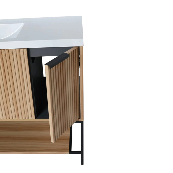 48 Inch Freestanding Bathroom Vanity With Resin Basin,48x18-W99951400 Default -DTYStore