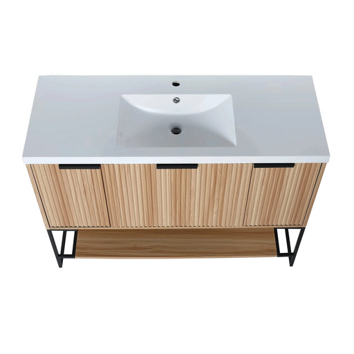 48 Inch Freestanding Bathroom Vanity With Resin Basin,48x18-W99951400 Default -DTYStore