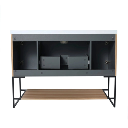 48 Inch Freestanding Bathroom Vanity With Resin Basin,48x18-W99951400 Default -DTYStore