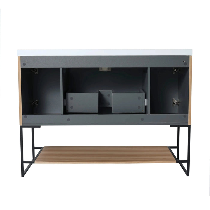 48 Inch Freestanding Bathroom Vanity With Resin Basin,48x18-W99951400 Default -DTYStore